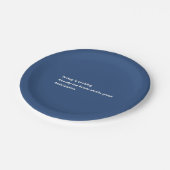 トルコモダン詩ブルーミニマル感謝祭 ペーパープレート (アングル)