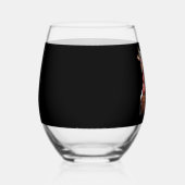 トルコモーおもしろい感謝祭 ステムなしワイングラス (右)