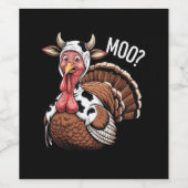 トルコモーおもしろい感謝祭 ワインラベル (シングルラベル)