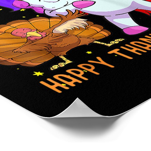 トルコユニコーン踊りおもしろい感謝祭ガールズウォー ポスター (角)