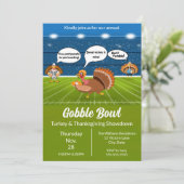 トルコユーモアのあるサッカー感謝祭タッチダウン 招待状 (スタンド正面)