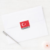 トルコヴィンテージ国旗 ラウンドシール (封筒)