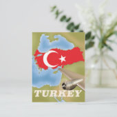 トルコヴィンテージ飛行用ポスター ポストカード (スタンド正面)