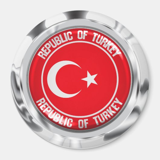 トルコ丸エンブレム マグネット (正面)