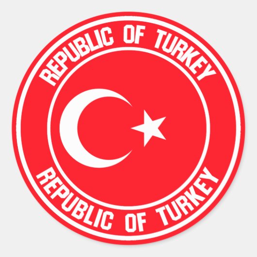 トルコ丸エンブレム ラウンドシール (正面)