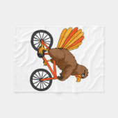 トルコ乗用自転車サンクスギビングクールデイサイクルA フリースブランケット (正面(横))