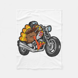 トルコ乗馬オートバイサンクスギビングデイクールファル フリースブランケット