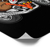 トルコ乗馬オートバイサンクスギビングデイクールファル ポスター (角)