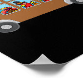 トルコ乗馬スクールバス感謝祭おもしろい日Fa ポスター (角)