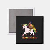 トルコ乗馬ユニコーン感謝祭の日マジカルファル マグネット (正面/裏面)