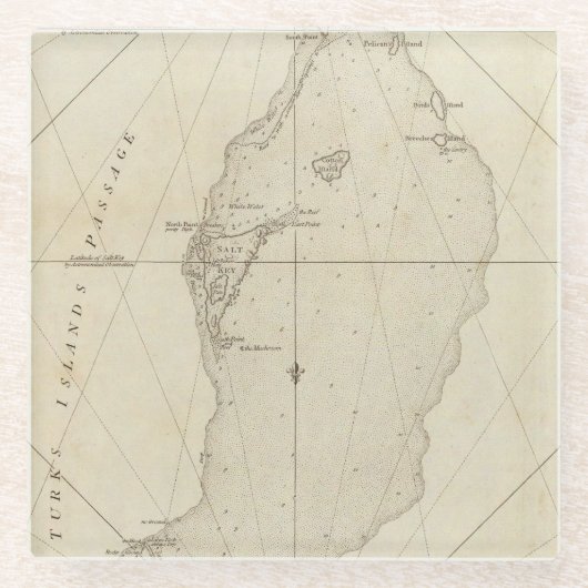 トルコ人の島 ガラスコースター (正面)