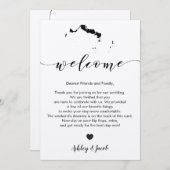 トルコ人及びCaicosの結婚式の歓迎の手紙及び旅程 プログラム (正面/裏面)