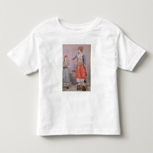 トルコ人女性と女中 トドラーTシャツ (正面)