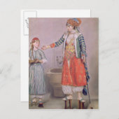 トルコ人女性と女中 ポストカード (正面/裏面)