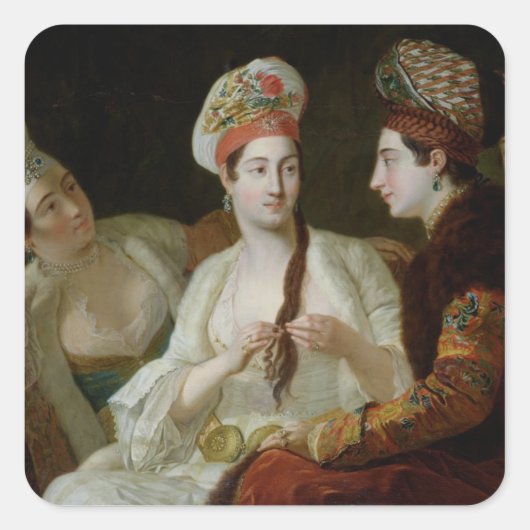 トルコ人女性 スクエアシール (正面)