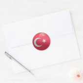 トルコ光沢サークルフラグ ラウンドシール (封筒)