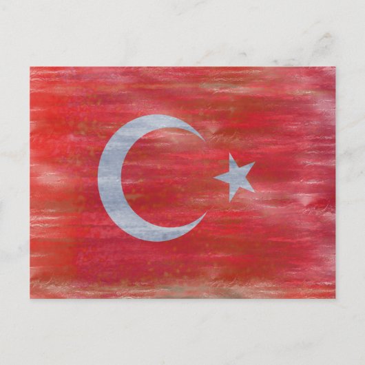 トルコ動揺して国国旗 ポストカード (正面)