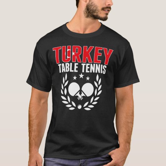 トルコ卓球トルコピンポンチームサポート Tシャツ (正面)