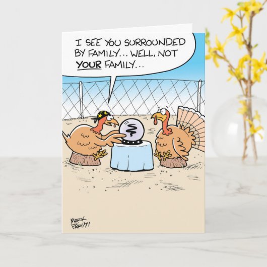 トルコ占い師の感謝祭 カード (黄色い花)