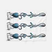 トルコ喫煙パイプフカシャシャ フリースブランケット (正面(横))