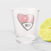 トルコ国コード国旗のハート, TUR ショットグラス (裏面)