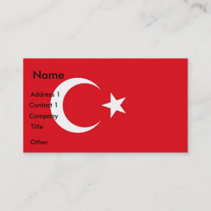 トルコ国旗が付いた名刺 名刺