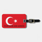 トルコ国旗が付いた荷札 ラゲッジタグ (正面横)