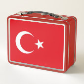 トルコ国旗が付いた金属製ステンレス弁当箱 メタルランチボックス (裏面)