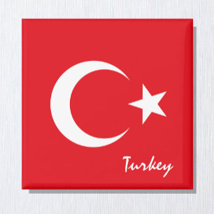 トルコ国旗とトルコの祝日/スポーツファン マグネット