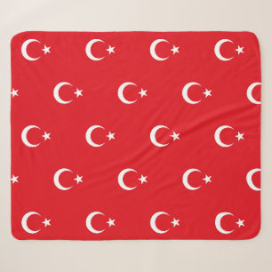 トルコ国旗と愛国心シェルパ毛布 シェルパブランケット
