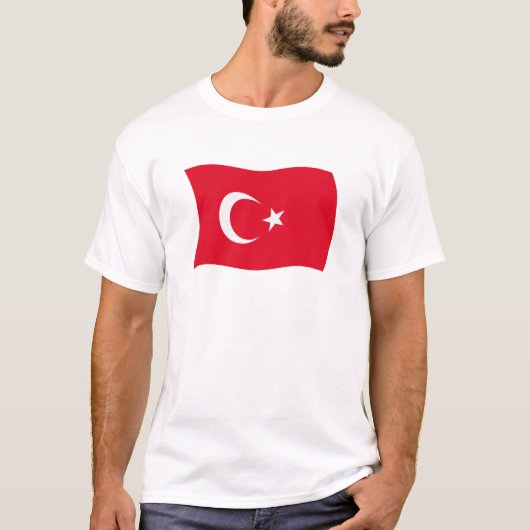 トルコ国旗のシャツ Tシャツ (正面)
