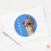 トルコ国旗のシール ラウンドシール (封筒)