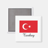 トルコ国旗のデザイン マグネット (正面/裏面)