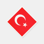 トルコ国旗のナプキン スタンダードカクテルナプキン (角)