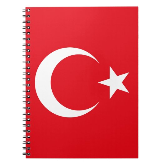トルコ国旗のメモ帳 ノートブック (正面)