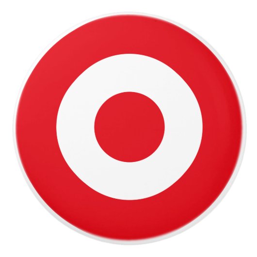 トルコ国旗の丸い軍の国営sy セラミックノブ (正面)