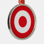 トルコ国旗の丸い軍の国営sy メタルオーナメント (右)