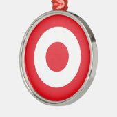 トルコ国旗の丸い軍の国営sy メタルオーナメント (左)