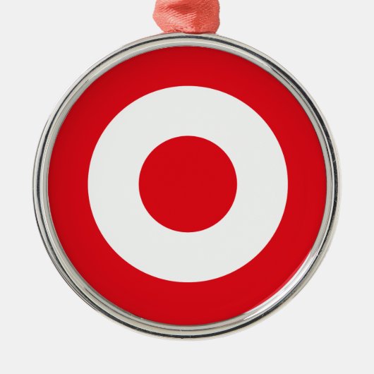 トルコ国旗の丸い軍の国営sy メタルオーナメント (正面)