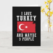 トルコ国旗の国 カード (黄色い花)