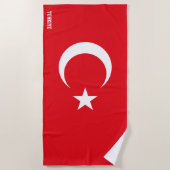 トルコ国旗の壮麗な愛国心 ビーチタオル (正面)