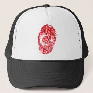 トルコ国旗の指紋国プライドID キャップ
