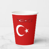 トルコ国旗の紙カップ 紙コップ (裏面)