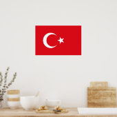 トルコ国旗を使用したキャンバス印刷 ポスター (キッチン)