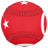 トルコ国旗を持つ愛国的なソフトボール ソフトボール (裏面)