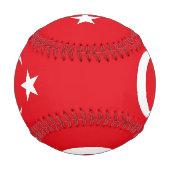 トルコ国旗を持つ愛国野球 野球ボール (裏面)