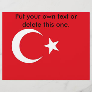 トルコ国旗を掲げたフライヤー チラシ