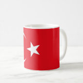 トルコ国旗を掲げたマグカップ コーヒーマグカップ (正面右)