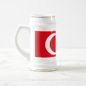 トルコ国旗を掲げたマグカップ ビールジョッキ (左)