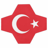 トルコ国旗を掲げた愛国的なサッカーボール サッカーボール (フラット)